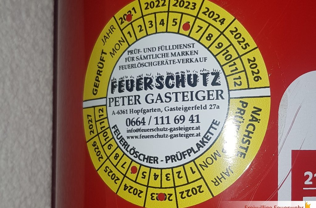 Feuerlöscherüberprüfung 2021