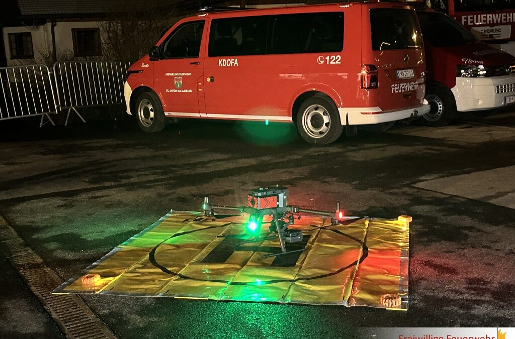 Drohnenvorführung der Stadtfeuerwehr Landeck