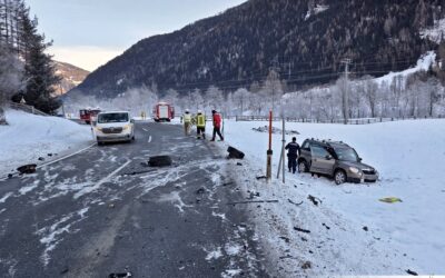 Verkehrsunfall auf der L68 Stanzertalstraße in Pettneu